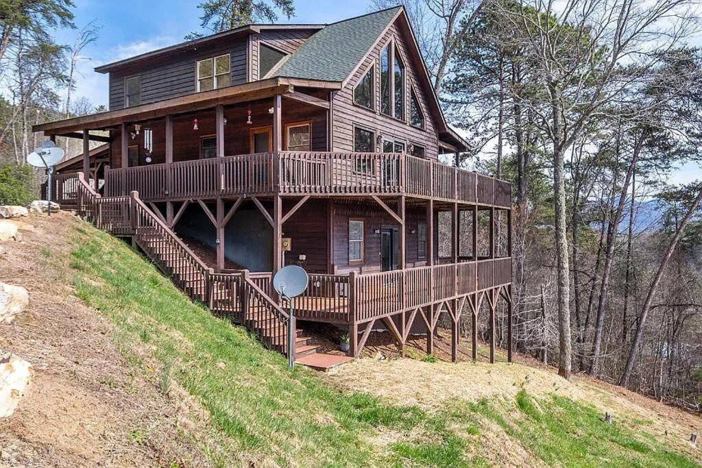 Mistletoe Cabin- Private Cabin W Views, Hottub, Pet Friendly Murphy Exteriör bild